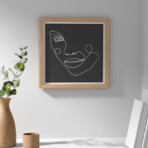 Schwarz-Weiß-Face Line