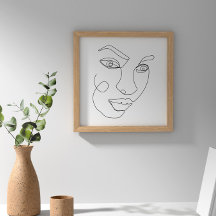 Schwarz-Weiß-Face Line