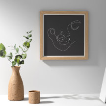 Schwarz-Weiß-Face Line