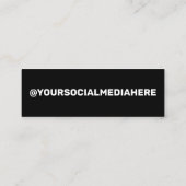 Schwarz-Weiß-Facebook-Twitter Mini Visitenkarte (Rückseite)