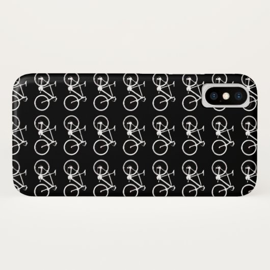 Schwarz-Weiß-Fahrräder mit Muster Case-Mate iPhone Hülle (Rückseite (Horizontal))