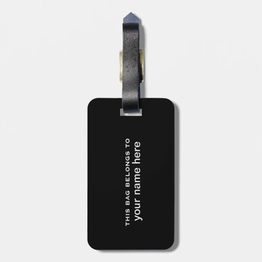 Schwarz-Weiß-Fahrräder mit Muster Gepäckanhänger (Rückseite vertikal)