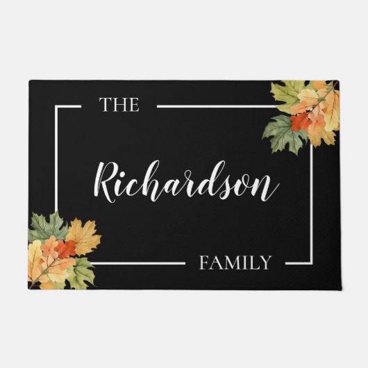 Schwarz-Weiß-Fall Fußmatte (Vorderseite)