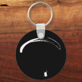 Schwarz-Weiß-Fallschirm - Schlüsselanhänger (Vorderseite)