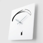 Schwarz-Weiß-Fallschirm - Uhr (Winkel)