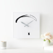 Schwarz-Weiß-Fallschirm - Uhr (Zuhause)