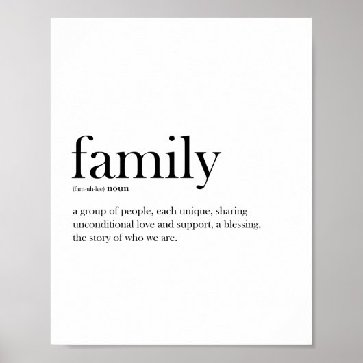 Schwarz-Weiß-Familien, Skandinavien-Typografie Poster (Vorne)