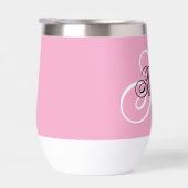 Schwarz-Weiß-Fancy-Monogramm Rosa (Rechts)