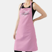 Schwarz-Weiß-Fancy-Monogramm Rosa Schürze (InSitu)