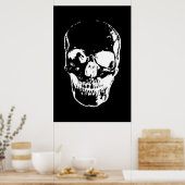 Schwarz & Weiß Fantasy Art Poster (Küche)