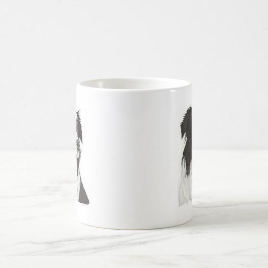 Schwarz-Weiß-Farb-Augen Kaffeetasse (Mittel)