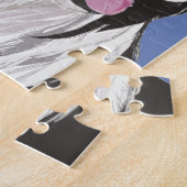 Schwarz-Weiß-Farb-Augen Puzzle (Seite)