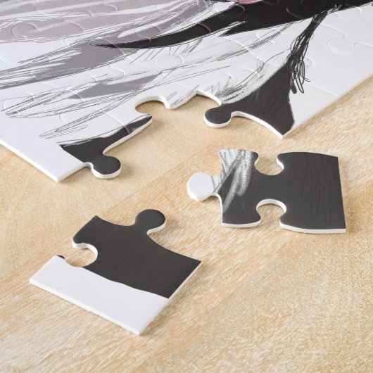 Schwarz-Weiß-Farb-Augen Puzzle (Seite)