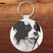 Schwarz-Weiß-Farb-Augen Schlüsselanhänger (Vorderseite)