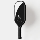 Schwarz-Weiß-Farbblock für Monogramm Pickleball Schläger (Links)