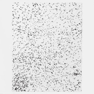 Schwarz-Weiß-Farbdruck von Grunge-Spritzer Fleecedecke