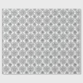 Schwarz-Weiß-Farbe Ihr eigenes Chrysanthemum Geschenkpapier (Flach)