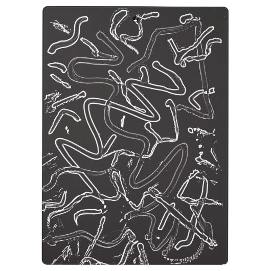 Schwarz-Weiß-Farbe Klemmbrett (Rückseite)