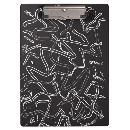 Schwarz-Weiß-Farbe Klemmbrett (Vorderseite)