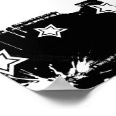 Schwarz-Weiß-Farbe Poster (Ecke)