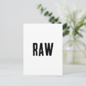 Schwarz-Weiß-Farbe RAW Postkarte (Stehend Vorderseite)
