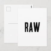 Schwarz-Weiß-Farbe RAW Postkarte (Vorne/Hinten)
