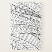 Schwarz-Weiß-Farbstil-Planer für Erwachsene Planer (Rückseite)