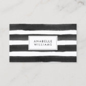 Schwarz-Weiß-Farbstreifen Visitenkarte (Vorderseite)