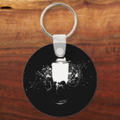 Schwarz-Weiß-Farbton kann Spritzer Art Schlüsselanhänger (Vorderseite)