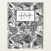 Schwarz-Weiß-Farbton personalisiert Planer (Vorderseite)