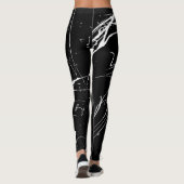 Schwarz-Weiß-Farbton Platsch Leggings (Rückseite)