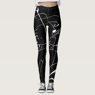 Schwarz-Weiß-Farbton Platsch Leggings