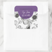 Schwarz-Weiß-Farbton Quadratischer Aufkleber (Tasche)