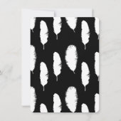 Schwarz-weiß Feathers Baby Dusche Einladung (Vorderseite)