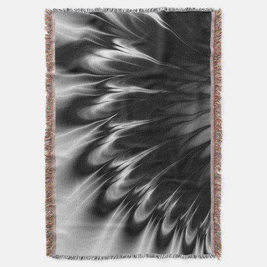 Schwarz-Weiß-Federn Decke (Vorderseite Vertikal)