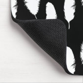 Schwarz-Weiß-Federn Mousepad (Ecke)