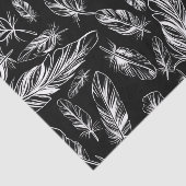 Schwarz-Weiß-Federn Seidenpapier (Ausschnitt)