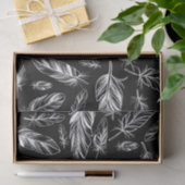 Schwarz-Weiß-Federn Seidenpapier (Geschenk)
