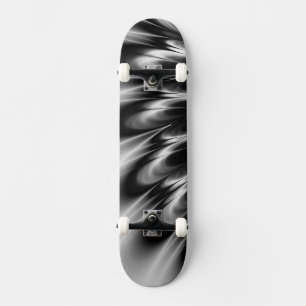 Schwarz-Weiß-Federn Skateboard