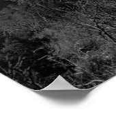 Schwarz-Weiß-Felslandschaft im Caprock Canyon Poster (Ecke)