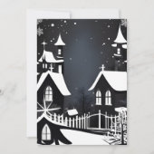 Schwarz-Weiß-Ferienkarte Feiertagskarte (Vorderseite)
