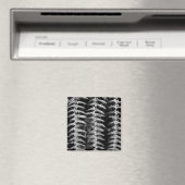 Schwarz-Weiß-Fern-Blätter-Magnet Magnet (In Situ (Geschirrspüler))