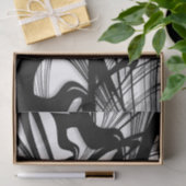 Schwarz-Weiß-Fern-Glen Seidenpapier (Geschenk)