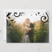 Schwarz-Weiß-Festivals Save the Date Rücken Foto Einladung (Rückseite)