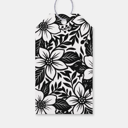 Schwarz & Weiß, fett bläsernes Blut Geschenkanhänger (Rückseite)