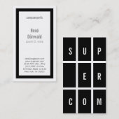 Schwarz-Weiß-Fett Visitenkarte (Vorne/Hinten)