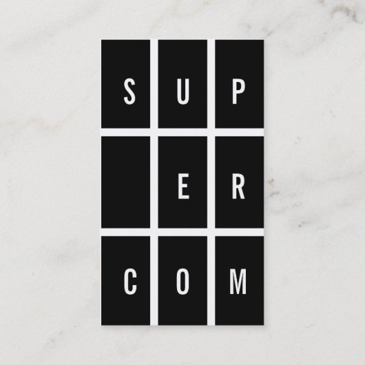 Schwarz-Weiß-Fett Visitenkarte (Rückseite)