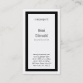 Schwarz-Weiß-Fett Visitenkarte (Vorderseite)