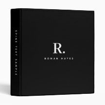 Schwarz Weiß Fette Punkt-Monogramm Moderne Minimal