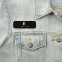 Schwarz Weiß Fette Punkt-Monogramm Moderne Minimal